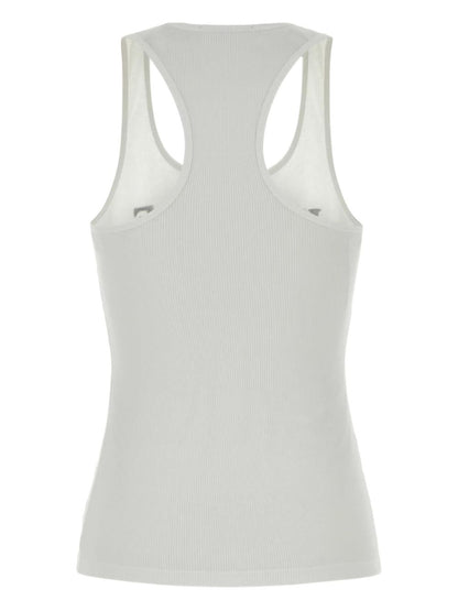 Stella McCartney Hardcore Slogan Cotton Tank Top White