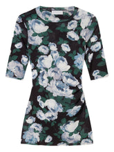 Stella McCartney Mesh Floral-Print Bunch of Roses Top Black