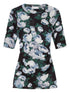 Stella McCartney Mesh Floral-Print Bunch of Roses Top Black