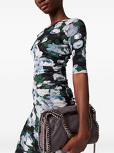 Stella McCartney Mesh Floral-Print Bunch of Roses Top Black