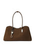 Stella McCartney Ryder Textured Suede Shoulder Bag Brown