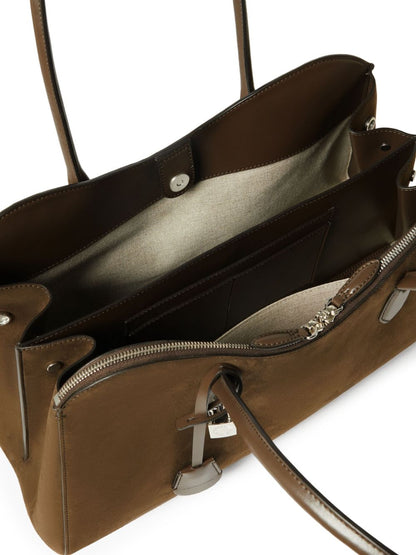 Stella McCartney Ryder Textured Suede Shoulder Bag Brown