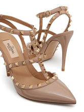 Valentino Garavani Rockstud 100mm Patent Leather Pumps Powder