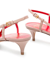 Valentino Garavani VLogo Signature Slingback Pumps With Kitten Heel in Powder Powder
