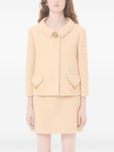 Valentino VLogo Signature Wool Jacket in Beige with Button Detailing Beige
