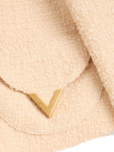 Valentino VLogo Signature Wool Jacket in Beige with Button Detailing Beige