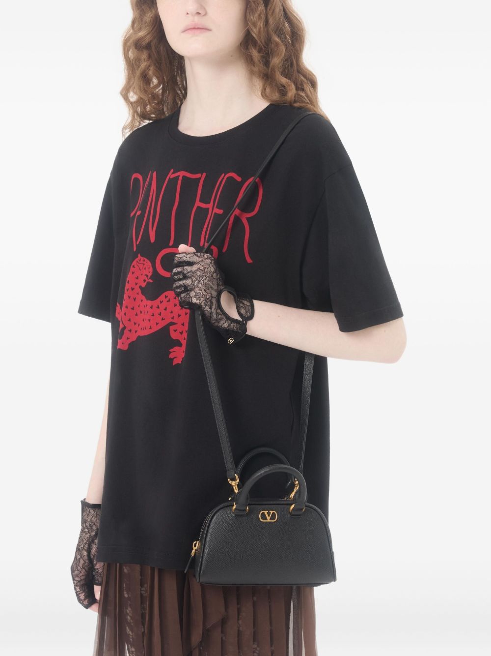 Valentino Garavani VLogo Signature Mini Grainy-Leather Clutch Black