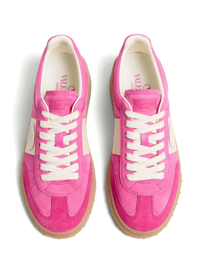 Valentino Garavani Upvillage Panelled Calf Leather Sneakers Fuchsia
