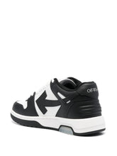 Off White Out Of Office Silk and Nylon Leather Sneakers Black black