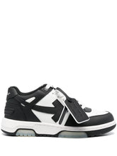 Off White Out Of Office Silk and Nylon Leather Sneakers Black black
