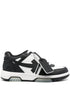 Off White Out Of Office Silk and Nylon Leather Sneakers Black black