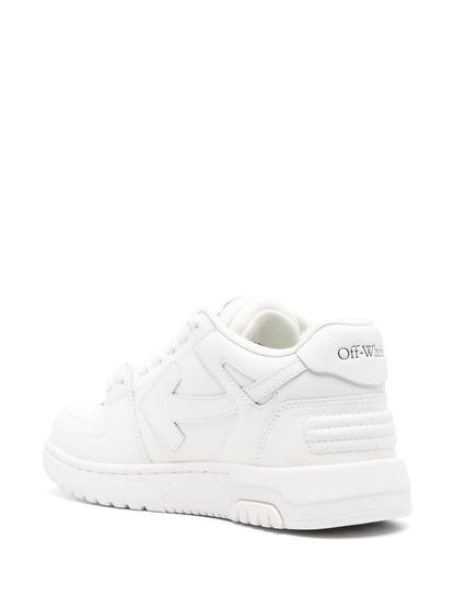 Off White Out Of Office Silk &amp; Nylon Low-Top Sneakers White