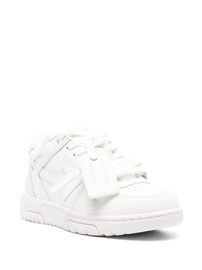 Off White Out Of Office Silk &amp; Nylon Low-Top Sneakers White