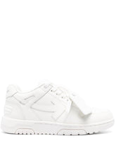 Off White Out Of Office Silk & Nylon Low-Top Sneakers White