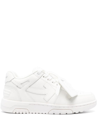 Off White Out Of Office Silk &amp; Nylon Low-Top Sneakers White