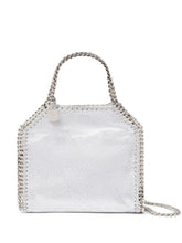 Stella McCartney Falabella Tiny Metallic Crossbody Bag Silver