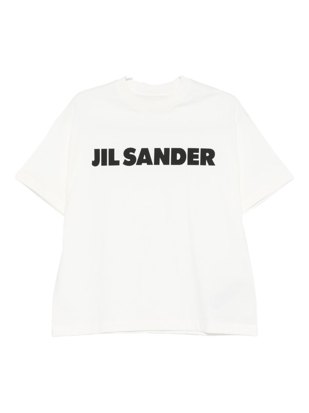 Jil Sander Logo Cotton Crewneck T-shirt White