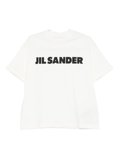 Jil Sander Logo Cotton Crewneck T-shirt White