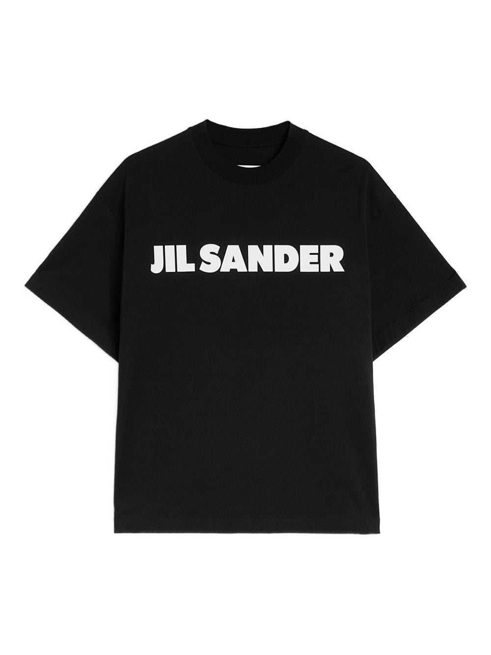 Jil Sander Logo Cotton Crewneck T-Shirt Black