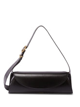 Jil Sander Cannolo Small Leather Shoulder Bag Black