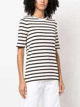 Jil Sander Plus Striped Cotton Logo T-Shirt White