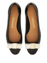 Ferragamo Vara Silk-Nylon Leather Pumps Black