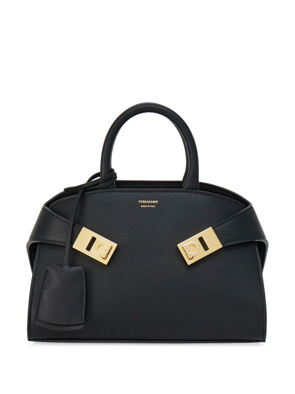 Ferragamo Hug Mini Leather Handbag Black