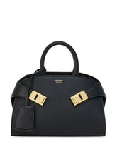Ferragamo Hug Mini Leather Handbag Black
