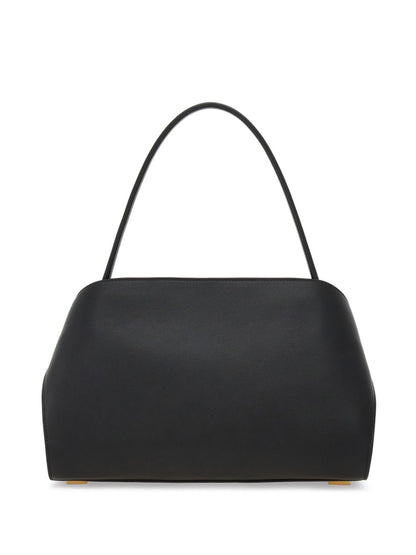 Ferragamo Hug Small Calfskin Leather Shopper Bag Black
