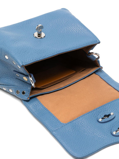 Zanellato Postina Daily Baby Leather Handbag Blue