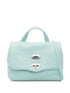 Zanellato Postina Daily Baby Leather Handbag Clear Blue