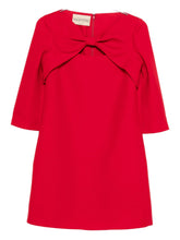 Valentino Wool and Silk Mini Dress Red red