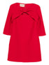 Valentino Wool and Silk Mini Dress Red red