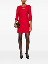 Valentino Wool and Silk Mini Dress Red red
