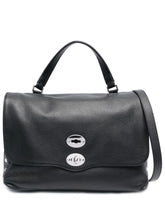 Zanellato Postina® Medium Bag In Hammered Leather Black
