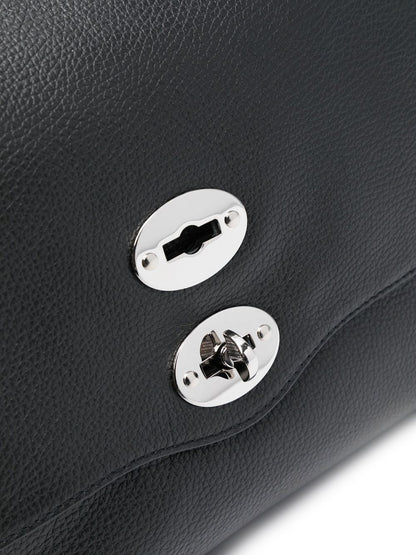 Zanellato Postina® Medium Bag In Hammered Leather Black