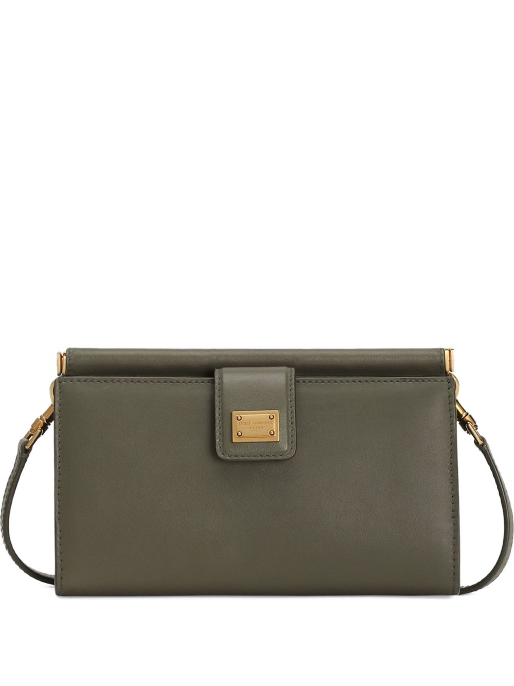 Dolce & Gabbana Phone Bag With Gold Details Green