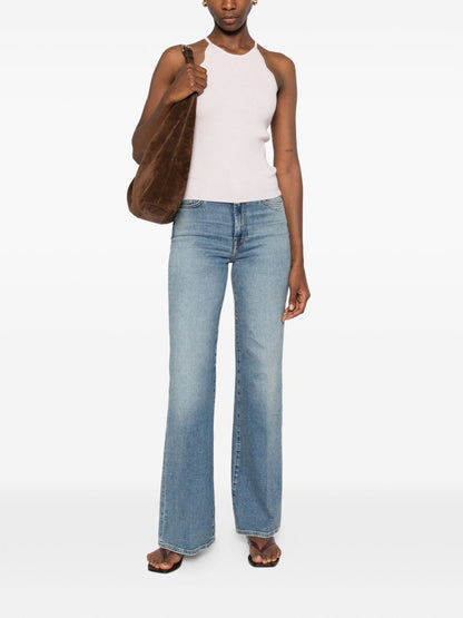 Seven Dojo Flared Denim Jeans Blue