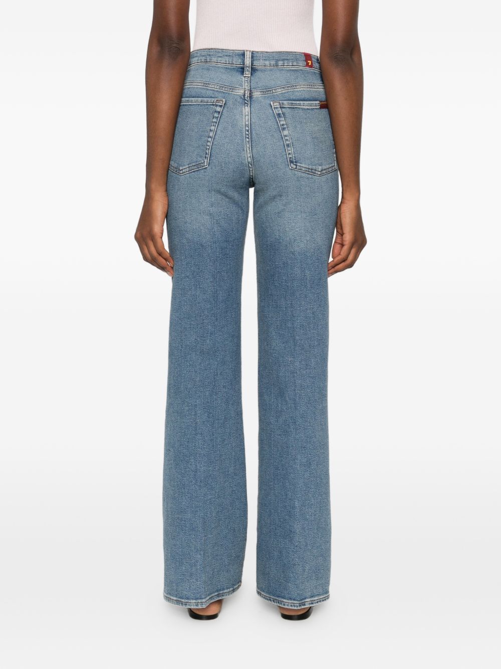 Seven Dojo Flared Denim Jeans Blue