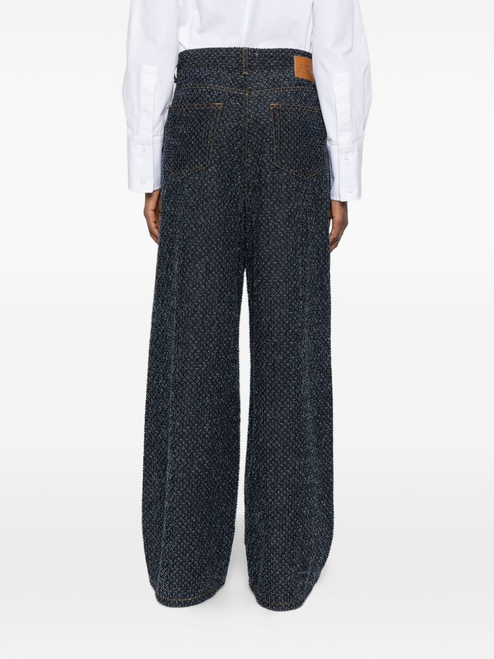 Ganni Baggy Organic Cotton Jeans Blue blue