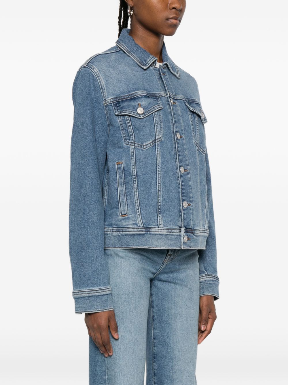 Seven Denim Trucker Jacket Clear Blue