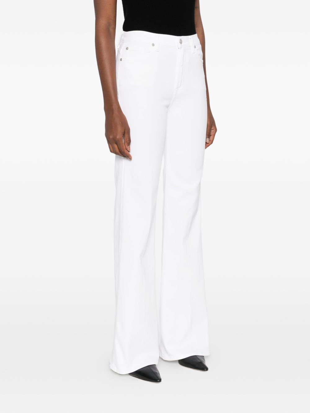 Seven Dojo Wide-Leg Denim Jeans White