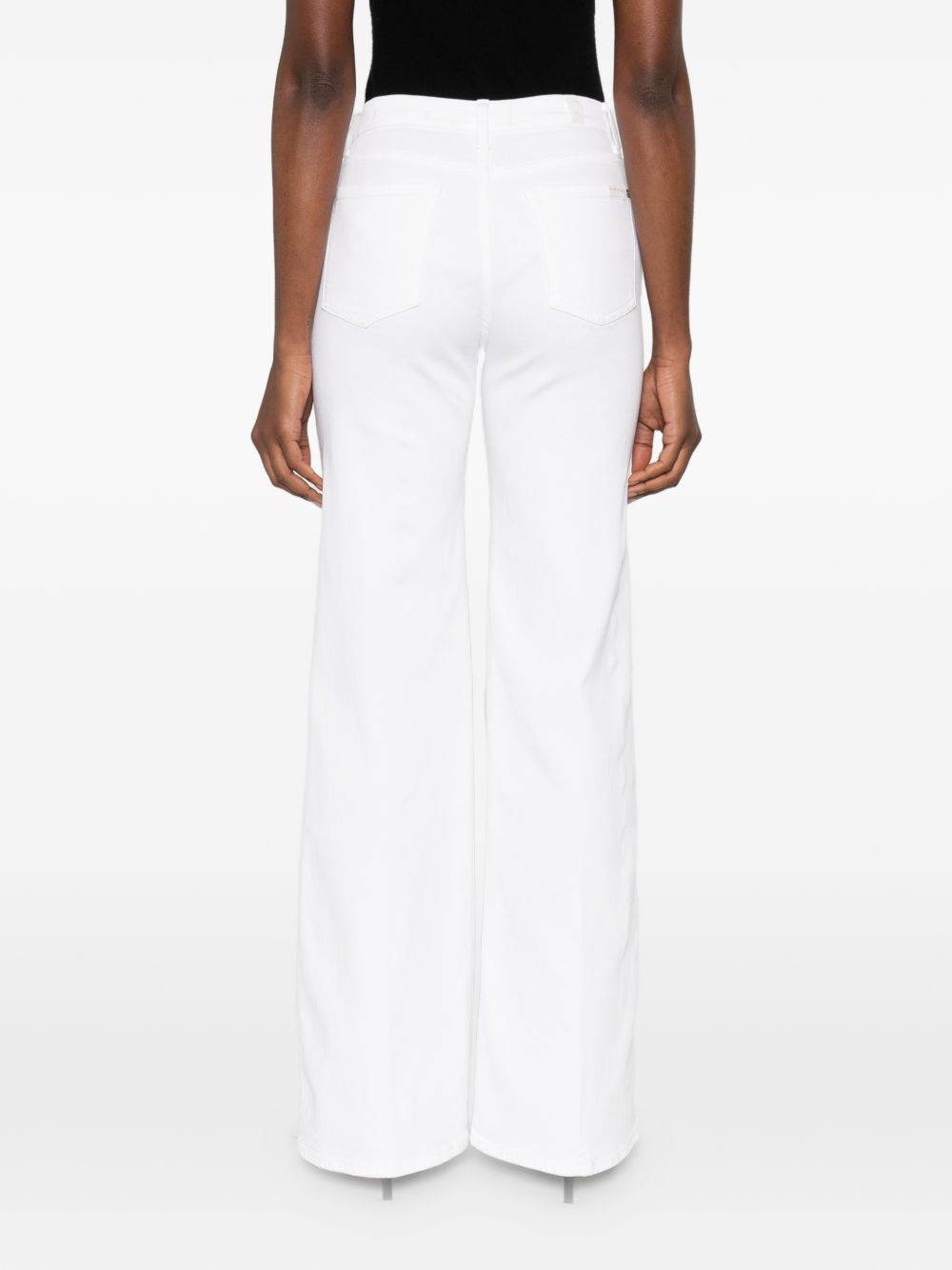 Seven Dojo Wide-Leg Denim Jeans White