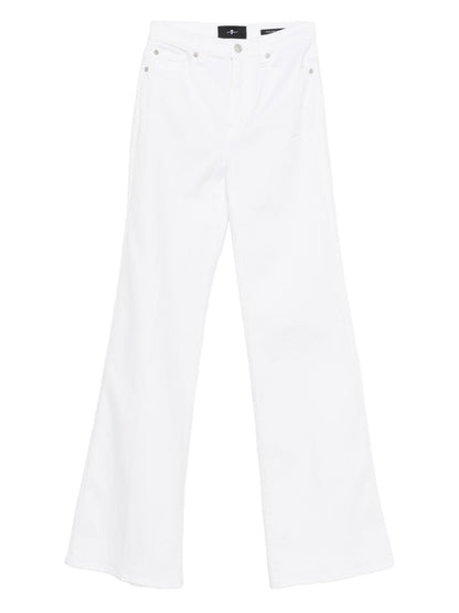 Seven Dojo Wide-Leg Denim Jeans White
