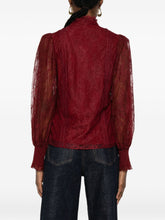 Alice + Olivia Sheer Burgundy Nylon Shirt Bordeaux bordeaux