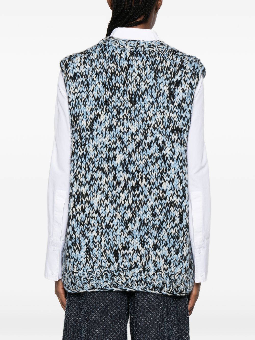 Ganni Wool Vest Clear Blue clear blue