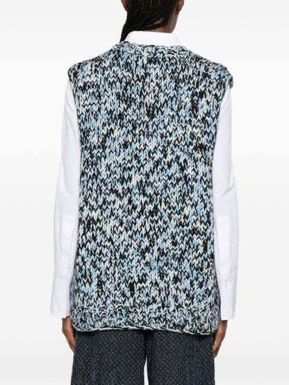 Ganni Wool Vest Clear Blue clear blue
