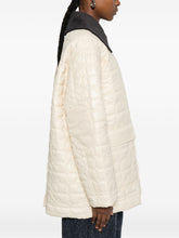 ganni quilted recycled polyamide jacket ivory ivory