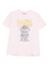Ganni Cowboy Bear Organic Cotton T-Shirt Pink