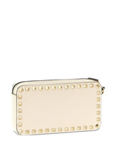 Valentino Garavani Rockstud leather mini bag Ivory